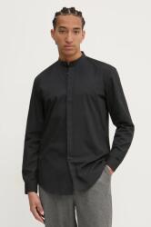 HUGO BOSS pamut ing férfi, állógalléros, fekete, slim, 50534067 - fekete 45