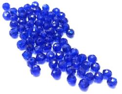 Gyöngy üveg csiszolt fánk 4x3mm sötétkék min. 60db