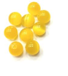  Gyöngy alkatrész- gyöngy macskaszem sárga 8mm 10db/csomag