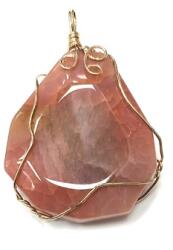  Medál ásvány fém akasztóval 65mm barack 1db