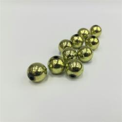  Gyöngy metál zöld 14mm (kb 45db)