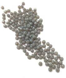 Gyöngy üveg csiszolt fánk 3x2mm szürke min. 80db