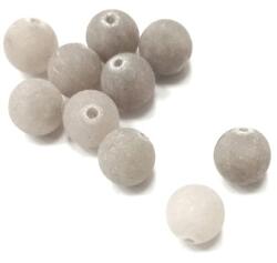  Gyöngy alkatrész- gyöngy matt 8mm szürke min. 10db/csomag