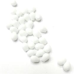 Gyöngy üveg csepp forma 8x6mm matt fehér min. 20db/csomag