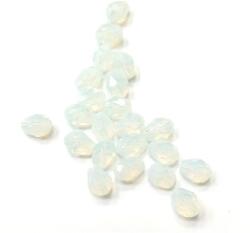 Gyöngy üveg csepp forma 8x6mm opál fehér min. 20db/csomag