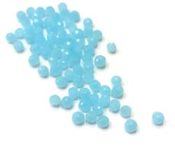 Gyöngy üveg csiszolt fánk 4x3mm opál babakék min. 60db