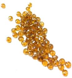  Gyöngy üveg csiszolt fánk 4x3mm irizáló borostyán min. 60db