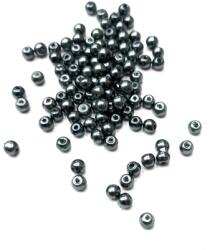  Viaszgyöngy 6mm hematit ( tekla )