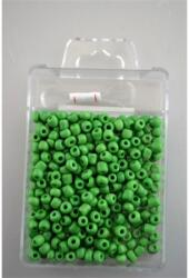  Kásagyöngy szett, 6/0 (4mm) 30gr 300db/doboz +-5%, +1M damil, sötétzöld opak SPRING