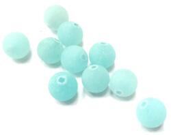  Gyöngy alkatrész- gyöngy matt 8mm türkiz min. 10db/csomag