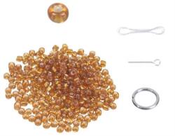  Kásagyöngy szett, 3mm 20gr +-5% barna áttetsző