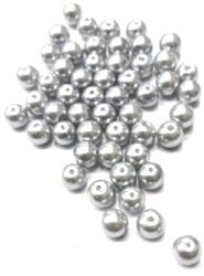  Viaszgyöngy 6mm világos ezüst ( tekla )