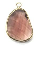  Medál csiszolt üveg 20mm mályva 1db