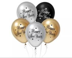 Godan Beauty&Charm: Dekorációs lufiszett „Happy New Year" felirattal, 30 cm - 5 db-os (GZ-HNY5) - ejatekok