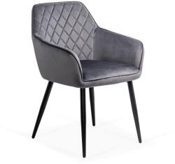 Chairs ON Scaun dining din catifea BUC 258 gri