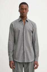 HUGO BOSS pamut ing férfi, galléros, szürke, slim, 50534882 - szürke 40