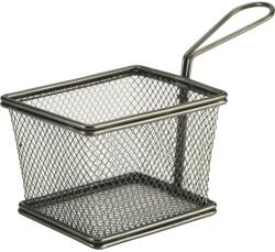 GenWare Coș pentru servirea mâncării inox, înălțime: 85 mm, lungime: 125 mm, negru