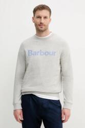 Barbour pamut melegítőfelső Pique Applique Crew Sweatshirt szürke, férfi, melange, MOL0670 - szürke L