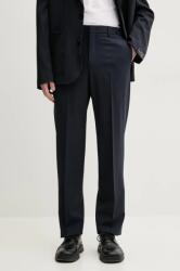 MSGM pamut nadrág férfi, sötétkék, egyenes, 3840MP15.257127 - sötétkék 50