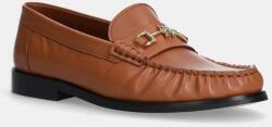 Tommy Hilfiger bőr mokaszin SOFT LEATHER HORSEBIT LOAFER barna, női, lapos talpú, FW0FW08414 - barna Női 41