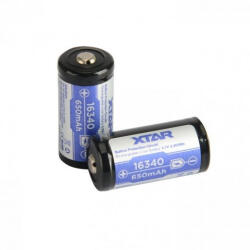 XTAR 16340 (cr123) 3, 7v, 650 Mah Li-ion Akku Védelemmel (bchtbct-01529)