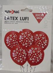  Szivecskés gumi lufi , 30 cm-s (5 db)-626868