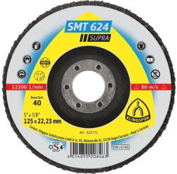 Klingspor lamellás csiszolótányér 125 60 - SMT 624 Supra (322774)