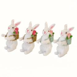 Húsvéti nyuszi polyresin dekor csomag 4 db nyuszival 2x6 cm (HUAM109375)