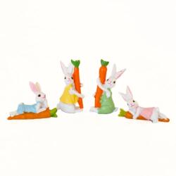 Húsvéti nyuszi polyresin dekor csomag 4 db nyuszival 2x6 cm (HUAM109368)