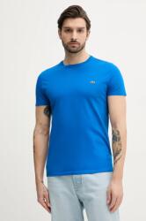 Lacoste pamut póló fehér, férfi, sima, TH6709 - kék M