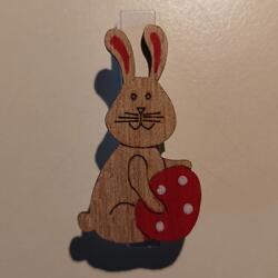 DD Mini csipeszek húsvét, 4, 5cm nyuszi piros tojással (10026)