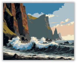  Vulkáni Partok és Törőhullámok - számfestő készlet