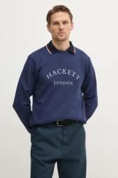 Hackett pamut melegítőfelső sötétkék, férfi, nyomott mintás, HM581345 - sötétkék L
