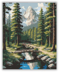  Fenyves Erdő Hegyi Táj - számfestő készlet