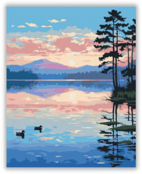  Napkelte a Tó Felett - számfestő készlet