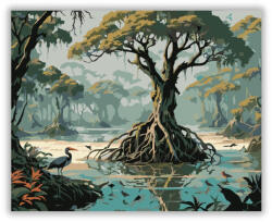  Ködös Mangrove Erdő - számfestő készlet