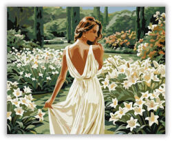  Fehér Liliomok Kertjében - számfestő készlet