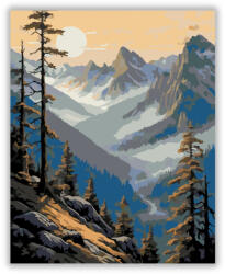  Napkelte a Hegyekben - számfestő készlet