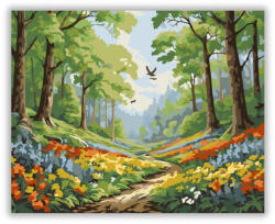  Virágzó Tavaszi Erdő - számfestő készlet