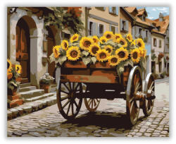  Napraforgók a Piaci Kocsin - számfestő készlet