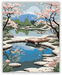  Zen Kert Tavaszi Cseresznyevirágzás - számfestő készlet