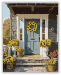 Napraforgó Koszorú a Tornácon - számfestő készlet