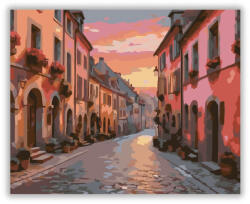  Naplemente a Történelmi Városban - számfestő készlet