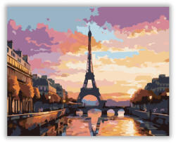  Napkelte az Eiffel-torony Fölött - számfestő készlet