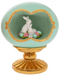 Iliadis Alexandros Decoratiune Ou din rasina Bunny Couple (85493)