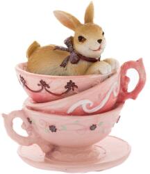 Iliadis Alexandros Figurina Easter Bunny on Pink cups 8 cm x 6 cm x 9 cm (85423)