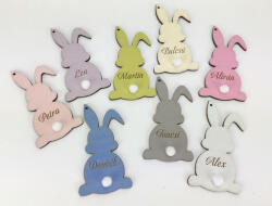 Színes Húsvéti nyuszi egyedi gravírral 8, 4x4, 6 cm