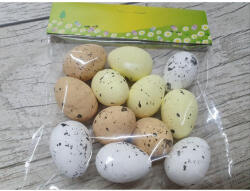  Festett polisztirol tojás természetes színek 3x4cm 12db/cs