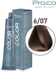 Pro.co Vopsea de par profesionala - cu amoniac - PRO. COLOR - PROCO - 100 ml - 6 07 BLOND INCHIS TUTUN (P6/07)