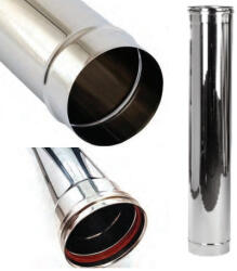ProInvest Burlan inox cazan peleti plus garnitura 0.5 m (Lungime: 0.5 m, Diametru: 120 mm) (PIV-56965)